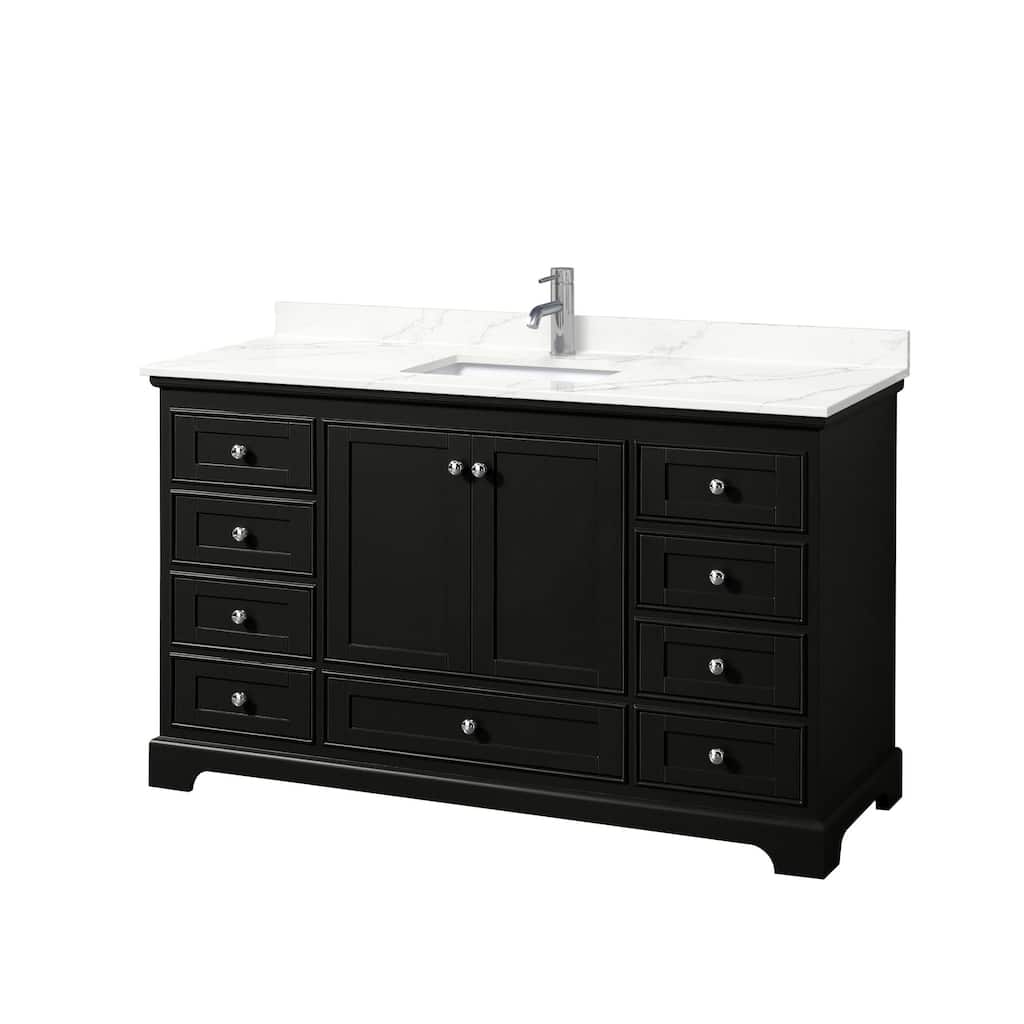 Wyndham Collection WCS202060S-QTZ-UNSMXX Deborah 60" Free Standing