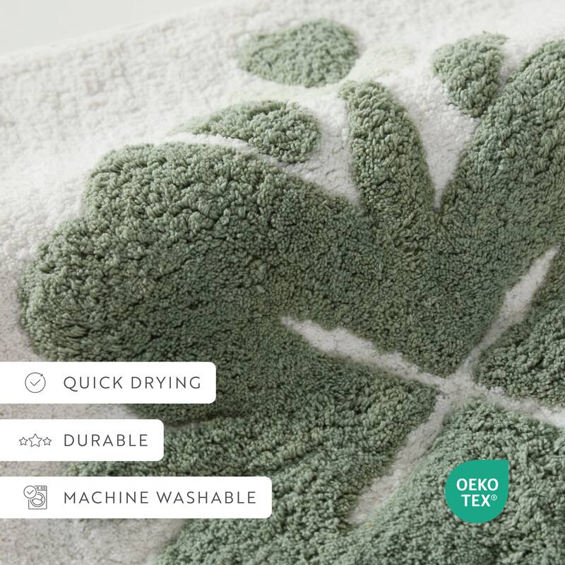 Becky Cameron 100% Cotton Floral Patterned Bath Mat