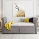 preview thumbnail 3 of 6, Gray Twin Size Upholstered Daybed Sofa Bed with 2 Drawers, Fabric and Wood Frame Wood Slat Support
