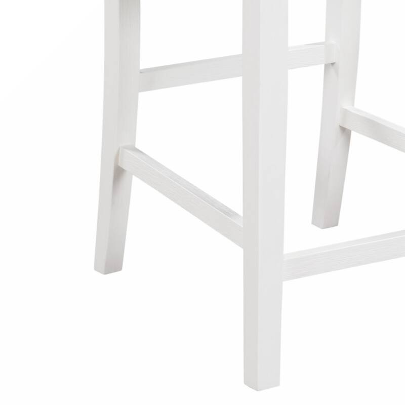 Graham 36" 3-Piece Finish Small Space Counter Height Dining Table with Shelves and 2 Chairs