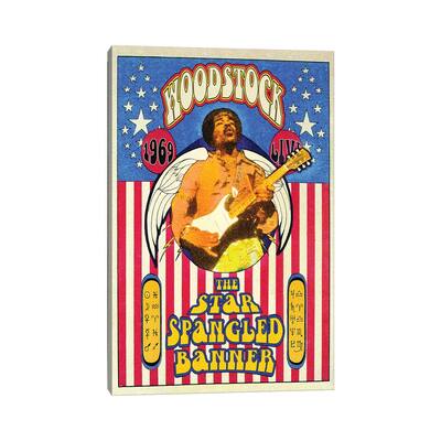 iCanvas "Jimi Hendrix Woodstock Star-Spangled Banner" by Radio Days Canvas Print
