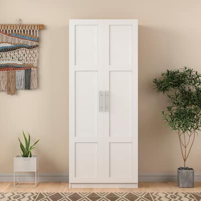 Bedroom Clothes Storage Cabinet Wardrobe / Kitchen Cabinet w/ Shelves