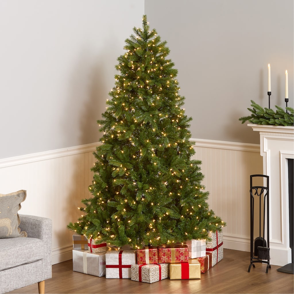 National Tree Company 6.5 ft. Downswept Douglas Fir Tree with Clear Lights - 6.5 Foot
