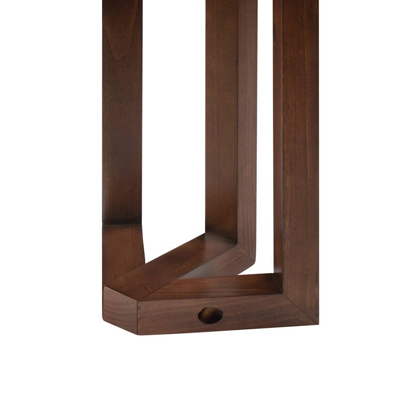 4-Piece Wood Bar Table Set with 3 Stools, Vintage Bar Table Set Bistro Table Set with 3 Backless Stools