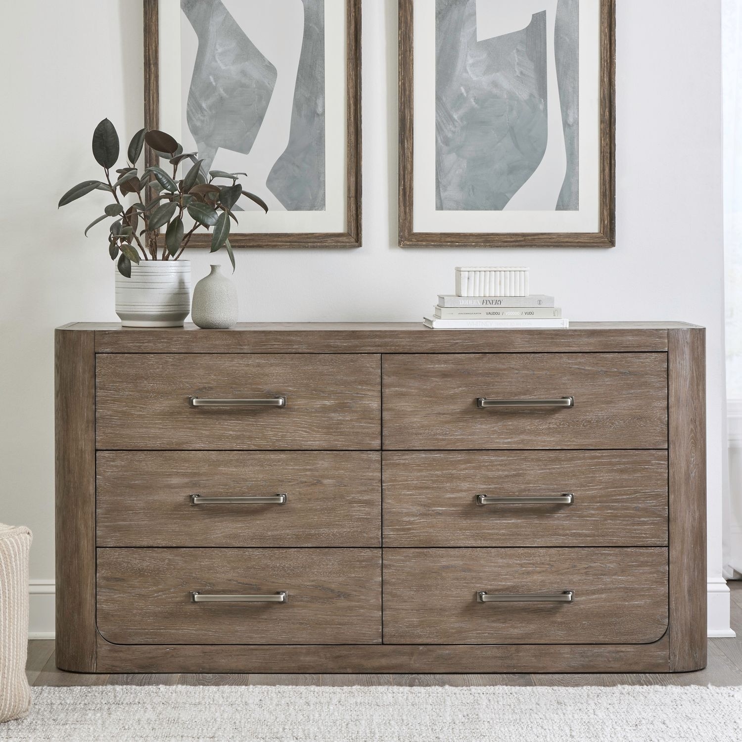 Liberty Furniture South Bend Bedroom 6 Drawer Dresser Burnished Clay