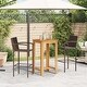 preview thumbnail 12 of 46, vidaXL 5 Piece Patio Bar Set Gray Solid Wood Acacia and Poly Rattan - 23.6" x 23.6" x 41.3"