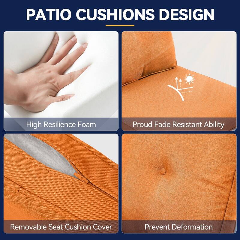 All-Weather Deep Seating Chair Cushions for Patio Chairs