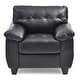 preview thumbnail 1 of 2, Solid Tufted Upholstered Accent Chair - 36" - Black