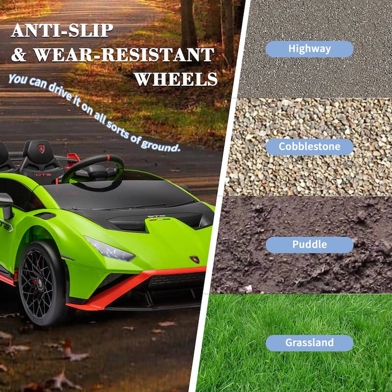 Lamborghini children's electric four-wheel four-wheel drive with remote baby seating toy car