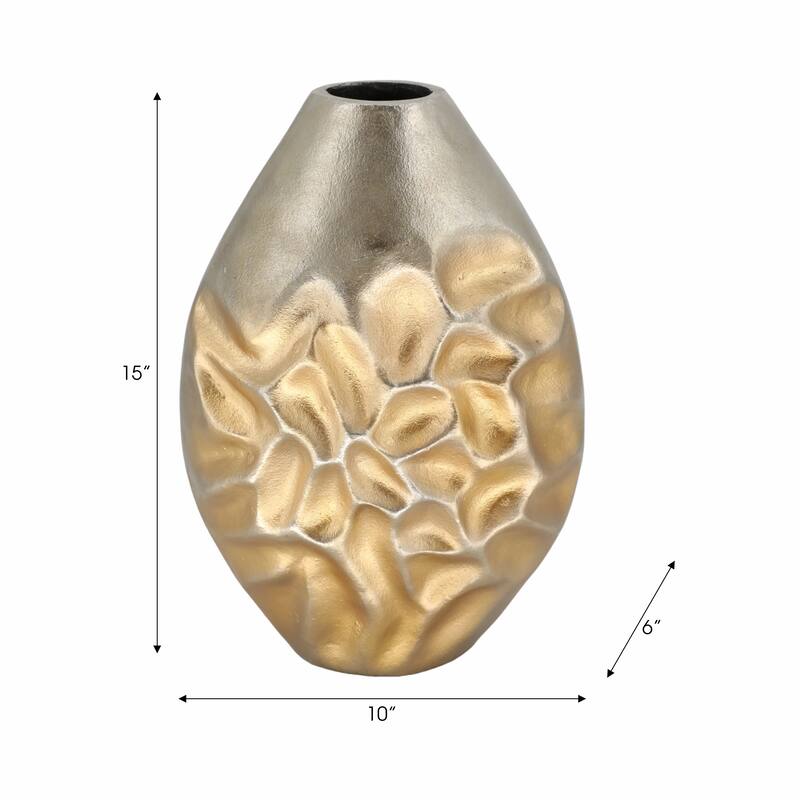 Metal Cartwright Hammered Textured Vase - Bronze