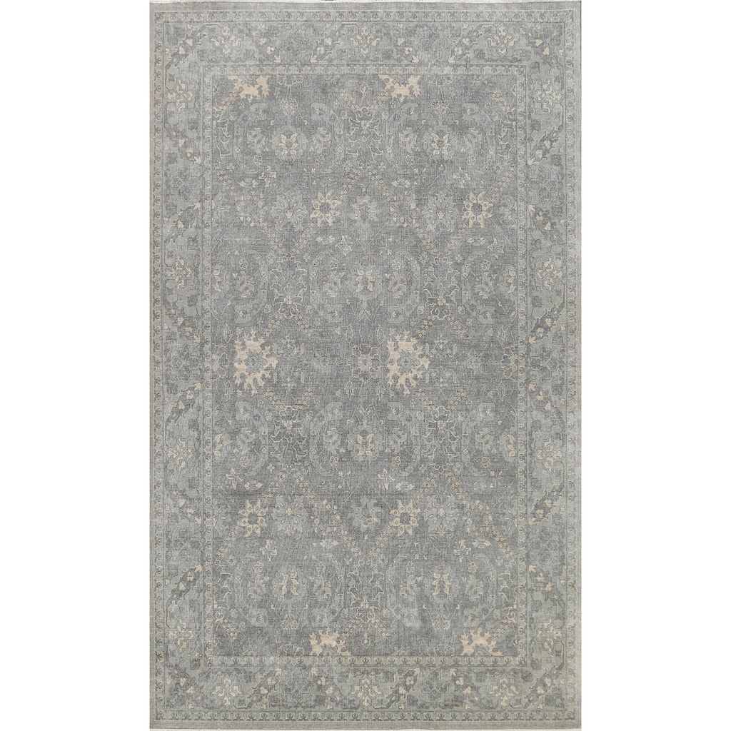 Geometric Ziegler Turkish Wool Area Rug Traditional Dining Room Carpet - 6'7" x 9'10"