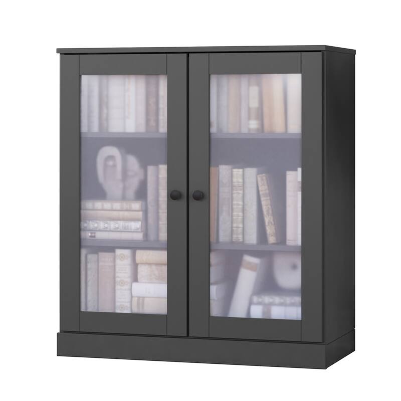 100% Solid Wood 3-shelf Bookcase with Optional Doors by Palace Imports