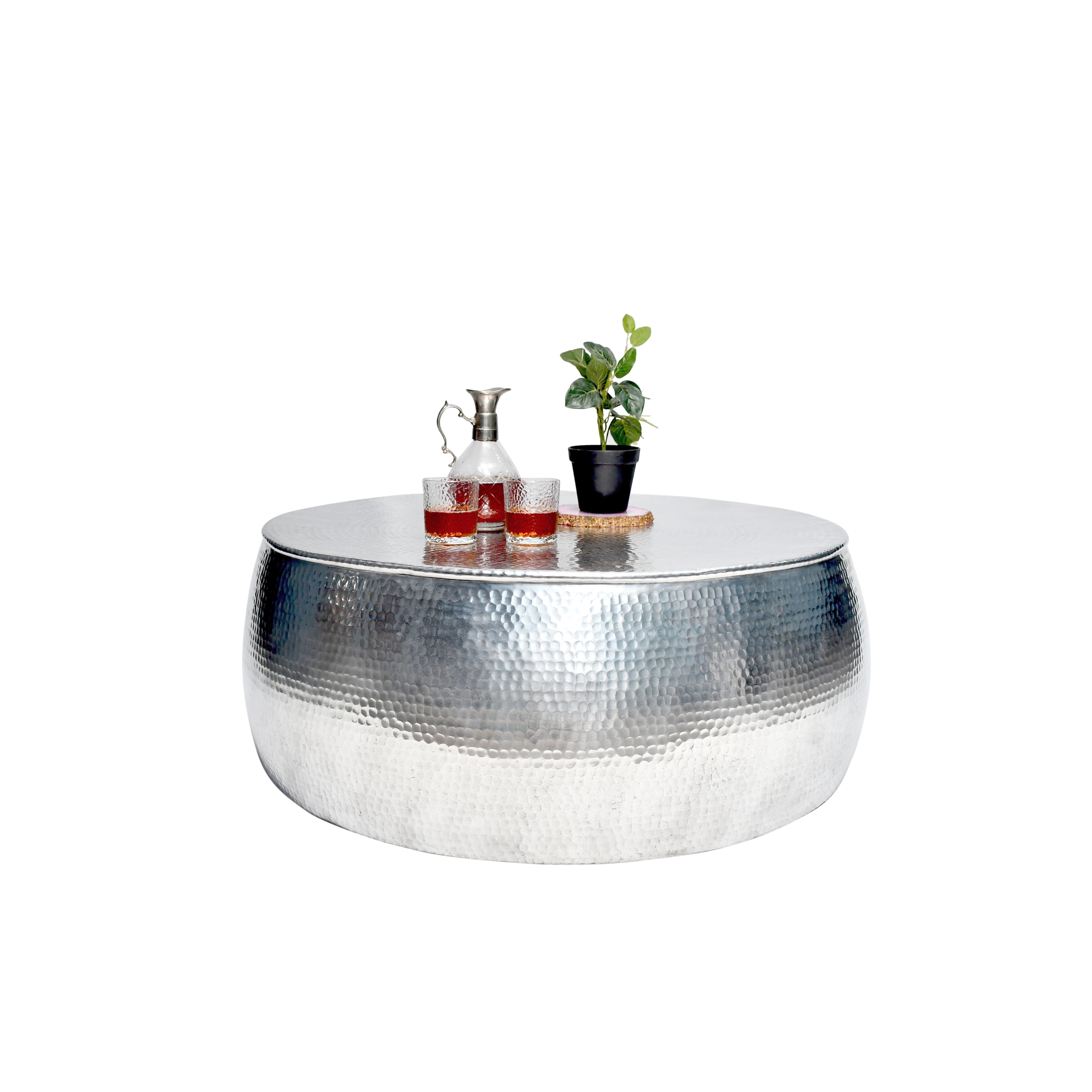 Cala Aluminium Hammered Coffee Table