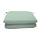 Sunbrella Solid fabric 2 pack 18 in. Square seat pad with 21 options - 18"W x 18"D x 2.5"H - Canvas Spa