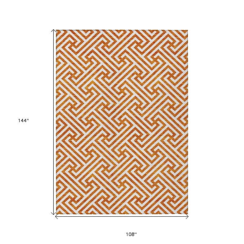 HomeRoots Geometric Transitional Rectangle Outdoor Rug