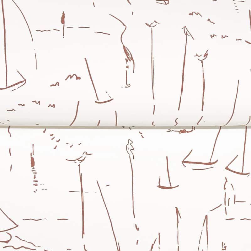 York Wallcoverings Vermillion Coast Vermillion Wallpaper