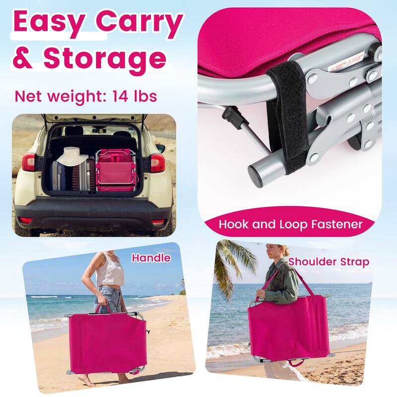 Gymax Tanning Chair w/ Face Arm Holes 4-Level Backrest & Head Pillow