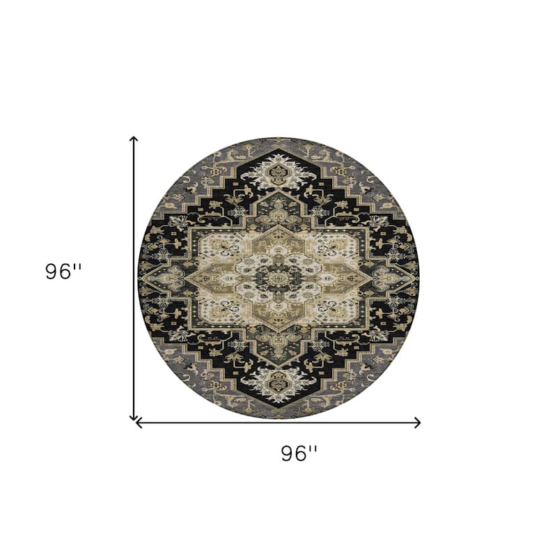 HomeRoots Oriental Traditional Rectangle Outdoor Rug