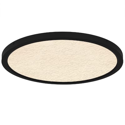 Outskirts Integrated LED Earth Black Flush Mount with CCT Switch