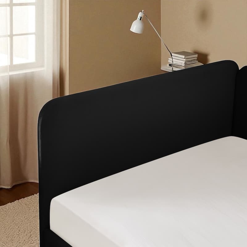 Twin Size Upholstered Platform Sofa Bed with Velvet Cushions and 2 Storage Drawers, Convertible Daybed Frame