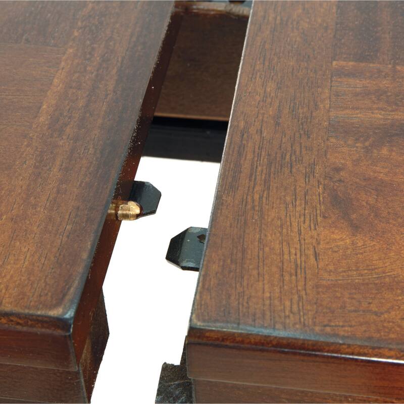 Raly Counter Height Dining Table, Extendable 42-60 Inch, Leaf, Brown