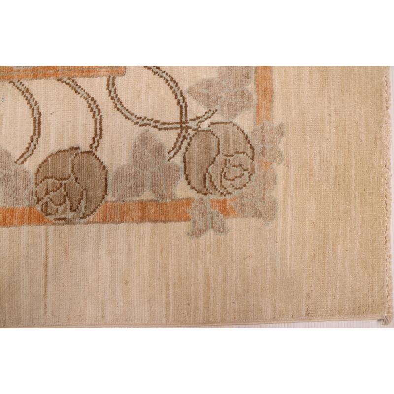 ECARPETGALLERY Hand-knotted Peshawar Ziegler Burnt Orange Wool Rug - 8'10 x 11'2