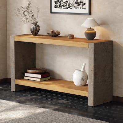 Christopher Knight Home - Mirod Vintage Industrial Console Table with Classic Minimalist Design and Distressed Finish