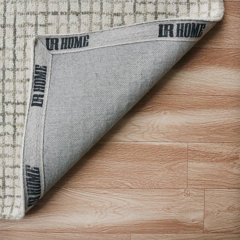 Noah Contemporary Checkered Wool Indoor Area Rug by Sevita