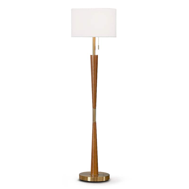 HOMEGLAM Century 61"H Wood Floor lamp