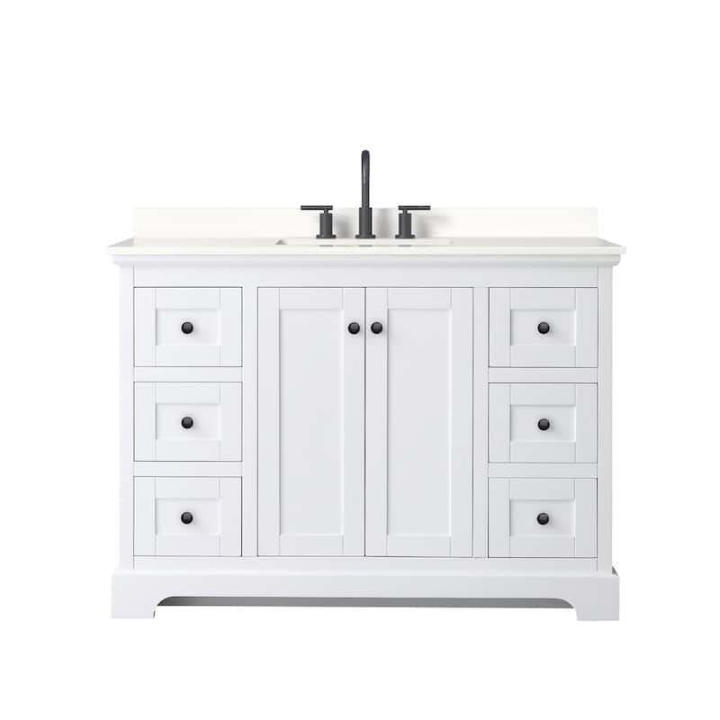 Wyndham Collection WCV232348S-QTZ-US3MXX Avery 48" Free Standing