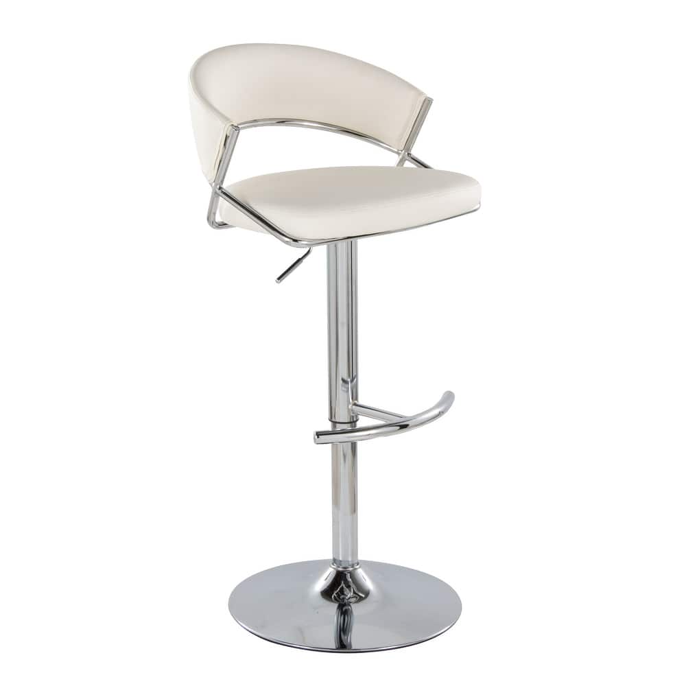 Silver Orchid Tatyana Adjustable Bar Stool with Rounded T Footrest (Set of 2)