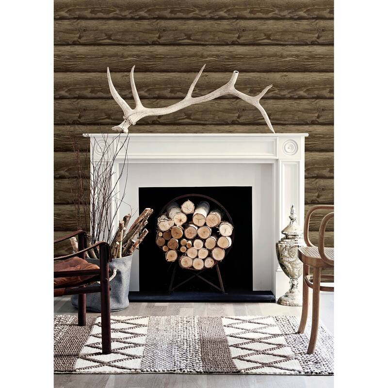 Bunkhouse Mahogany Wallpaper