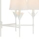 preview thumbnail 5 of 3, Broche 6 Light Matte White Chandelier