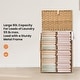 preview thumbnail 23 of 22, Laundry Hamper with Lid, Synthetic Rattan Clothes Laundry Basket with Lid and Handles, Foldable, Removable Liner