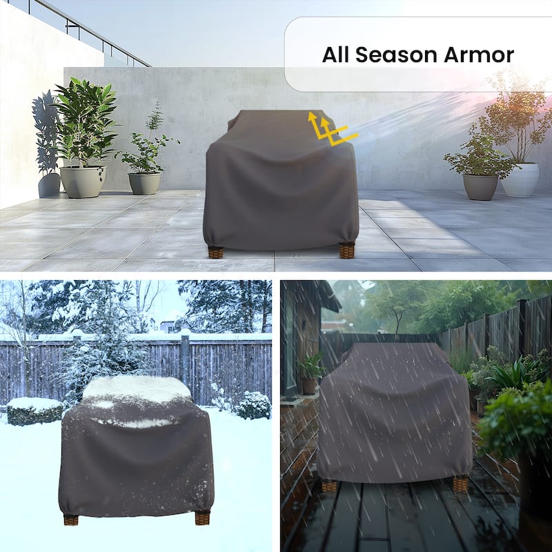 Forever Patio 2 Piece Outdoor Wicker Chair Waterproof Cover - 35 x 32 x 36