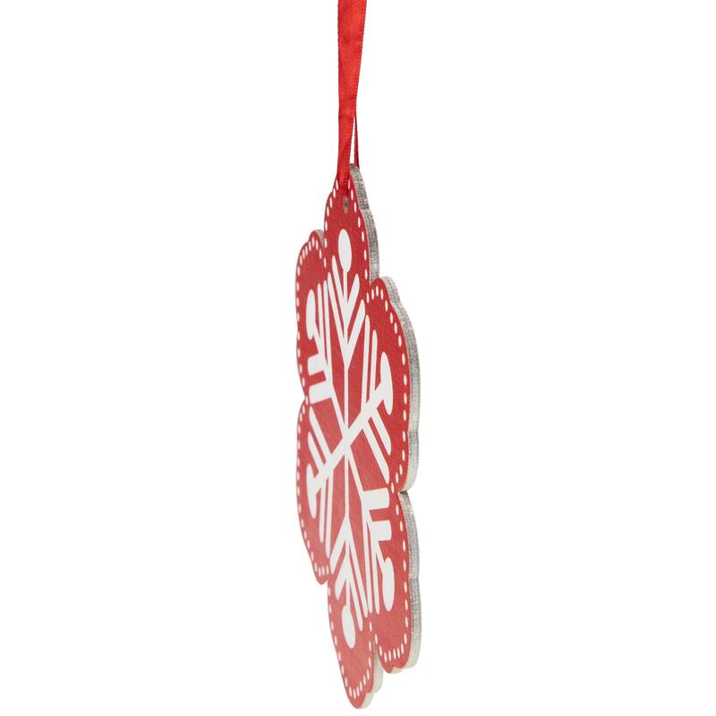 6" Wooden Snowflake Christmas Ornament