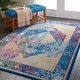 preview thumbnail 40 of 72, Nourison Global Vintage Medallion Boho Moroccan Area Rug 4' x 6' - Blue/Multi - Runner/Rectangle