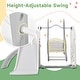 preview thumbnail 34 of 41, 5 In 1 Kids Playground Climber Slide Playset with Toddler Slide And Swing - 64.2'' L x 63.4'' W x 40.2'' H