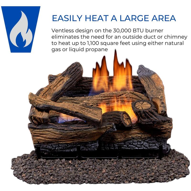 Duluth Forge DLS-L18R-1 30,000 BTU Vent Free Liquid Propane Log Set