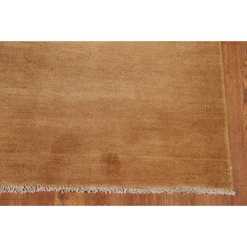 Gold Gabbeh Oriental Rug Handmade Wool Carpet - 3'10"x 5'9"