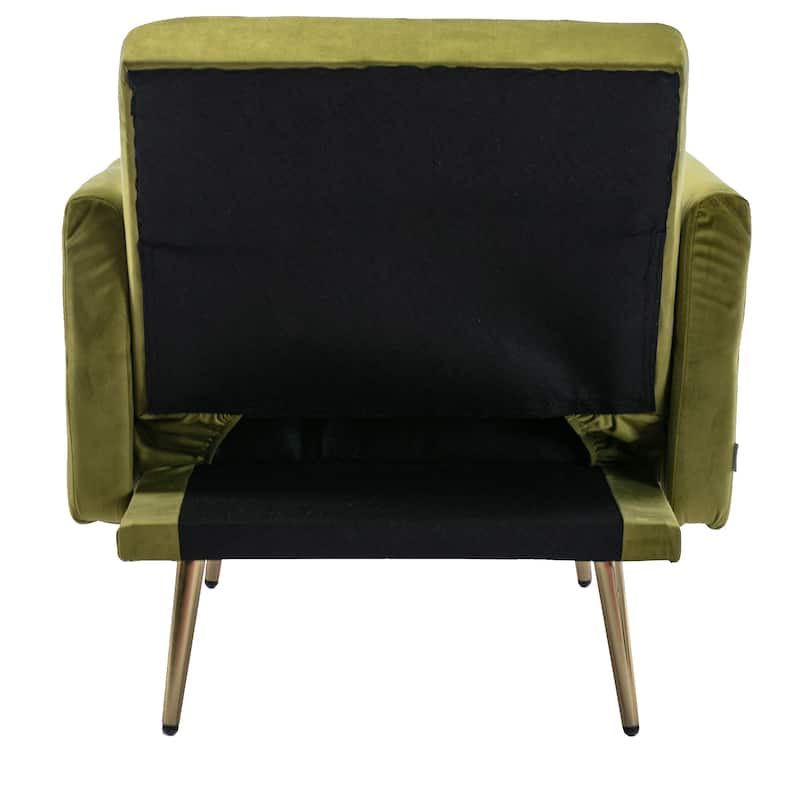 Olive Green 32.28" Tufted Accent Chair with Ottoman