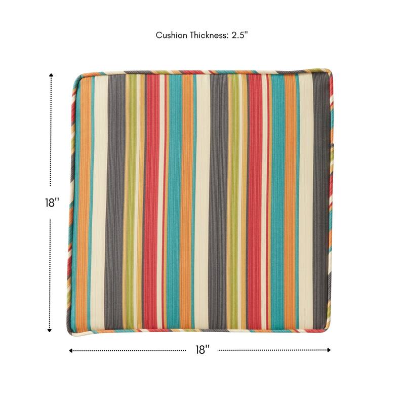 Greendale Home Fashions 18-Inch Square Outdoor Chair Pad (4-Pack)