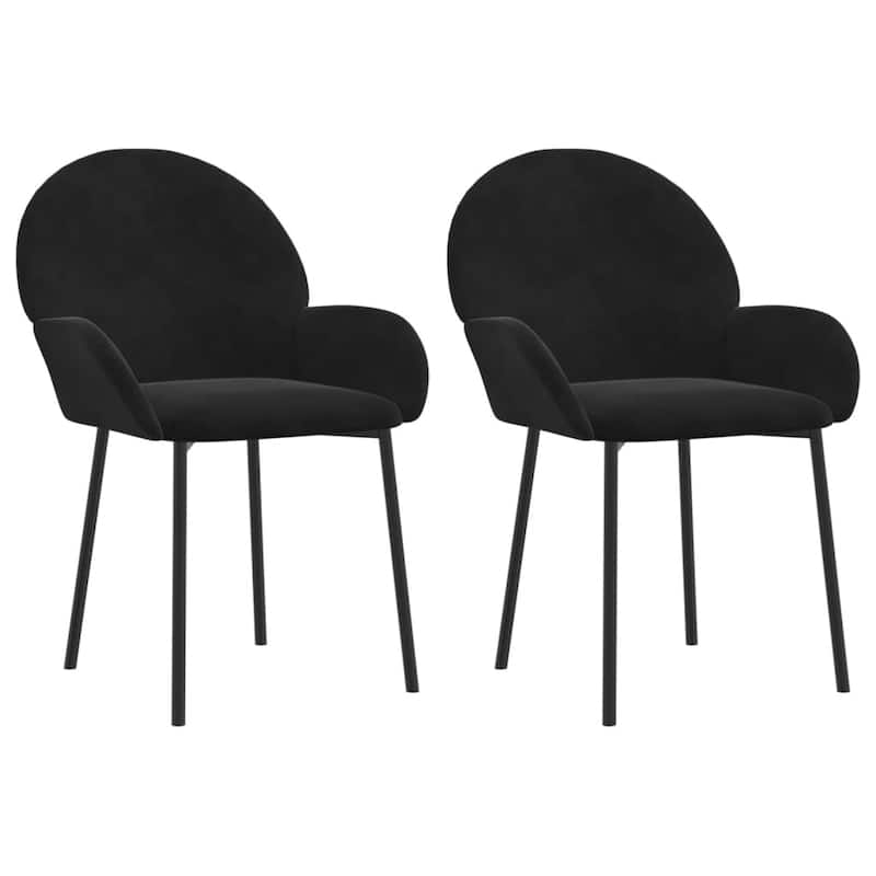 vidaXL Dining Chairs 2 Pcs Accent Upholstered Chair for Living Room Velvet - 22.8" x 22.4" x 30.9"