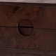 preview thumbnail 17 of 19, Kayla Modern and Contemporary Natural Light Mappa Real Burl Wood 2-Drawer Nightstand