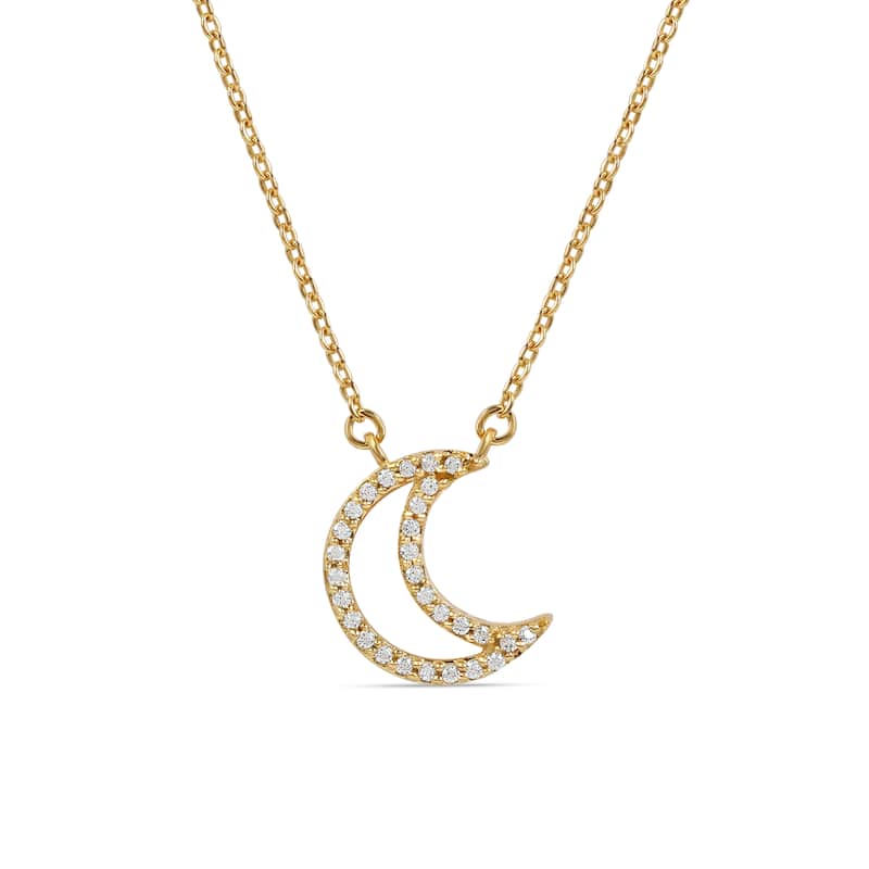 1/10ct Diamond Geometric Pendant Necklace in Silver for Women