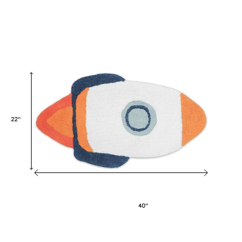 HomeRoots Juvenile/Youth Contemporary Novelty Area Rug - 40.00 in. x 22.00 in. x 0.30 in.