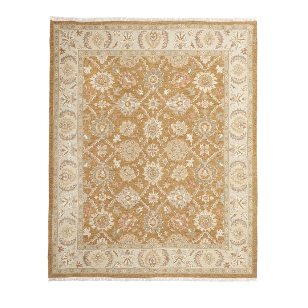 Rust/Ivory Soumak Flatweave Area Rug