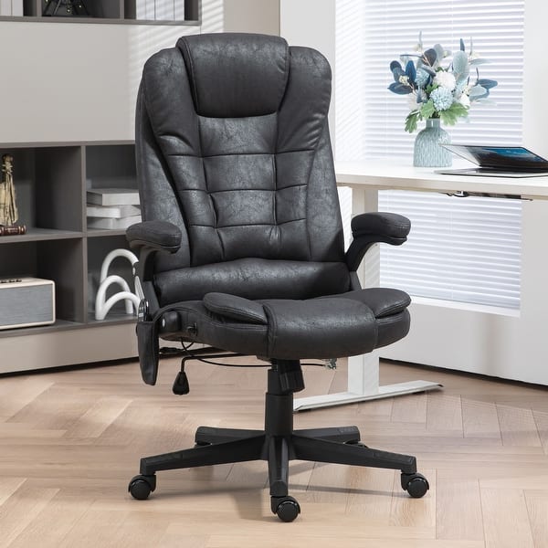 6 Point Vibrating Massage Office Chair Executive Office Chair Sliding Massage  Chair with Lumbar Heat Tilt Function - Bed Bath & Beyond - 41440943