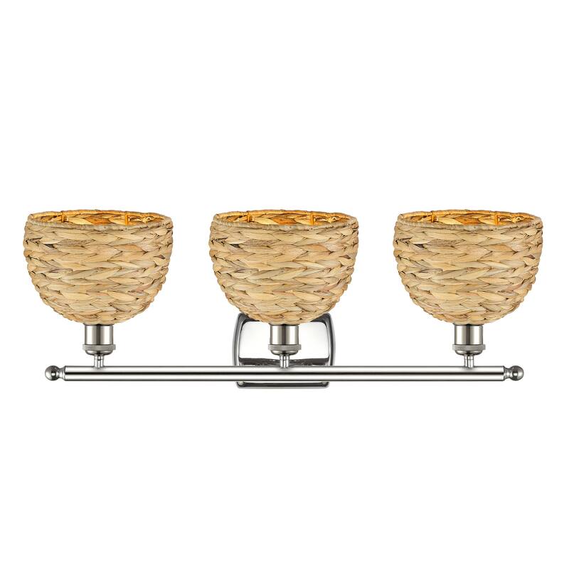Innovations Lighting 516-3W-12-28 Woven Rattan Vanity Woven Rattan 3