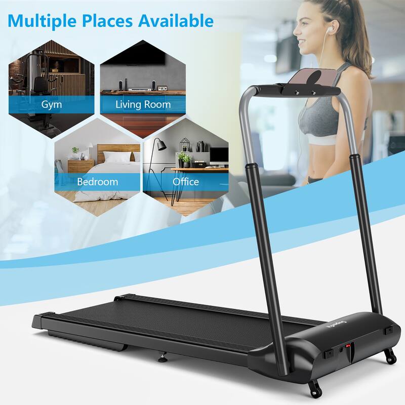 3HP Folding Treadmill Compact Walking Jogging Machine W/Touch Screen - See details